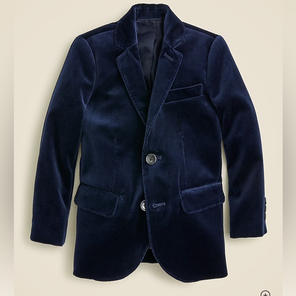 JCREW Crewcuts Navy Velvet Blazer